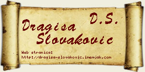 Dragiša Slovaković vizit kartica